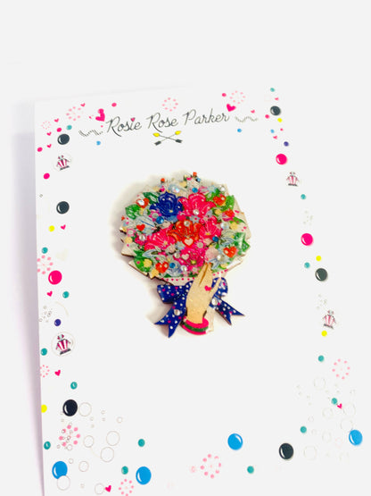 Bouquet of Flowers Brooch by Rosie Rose Parker
