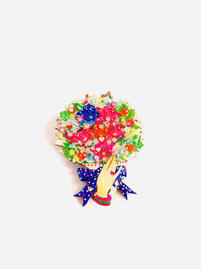 Bouquet of Flowers Brooch by Rosie Rose Parker