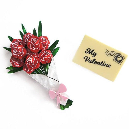 Be Mine Valentine Double Brooch by Laliblue