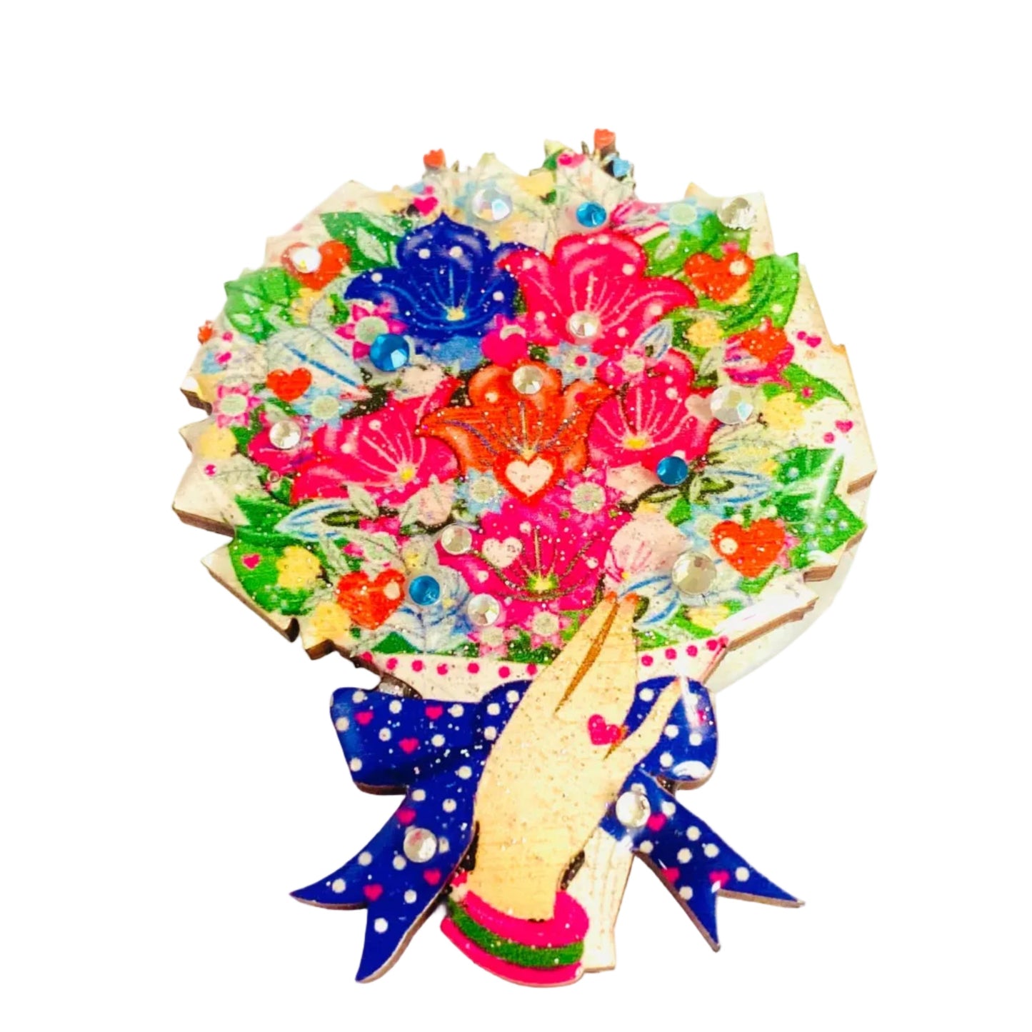 Bouquet of Flowers Brooch by Rosie Rose Parker