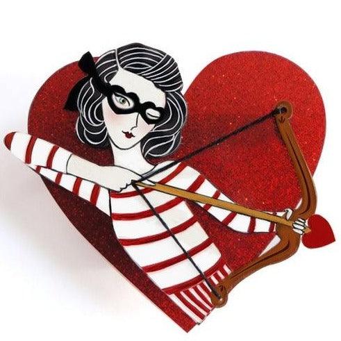 Cupid Girl Brooch by Laliblue