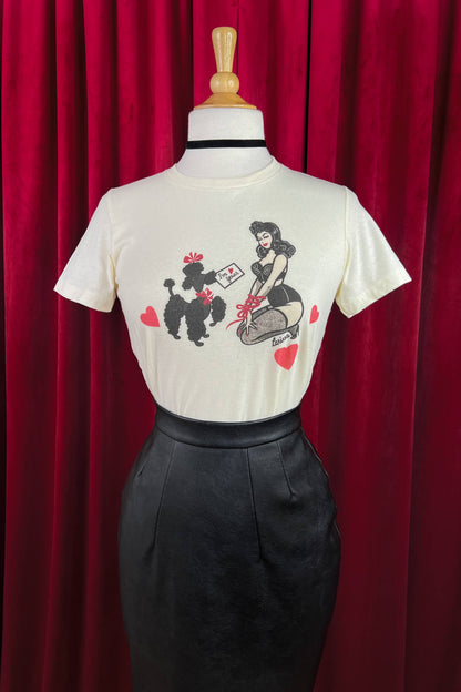 Bound To You Fitted Tee in Ivory LARGE