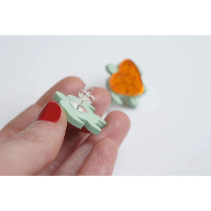 Heart Turtle Earrings by Laliblue