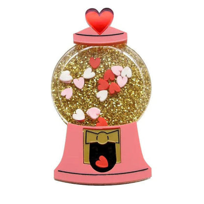 Hearts Vending Brooch by Laliblue