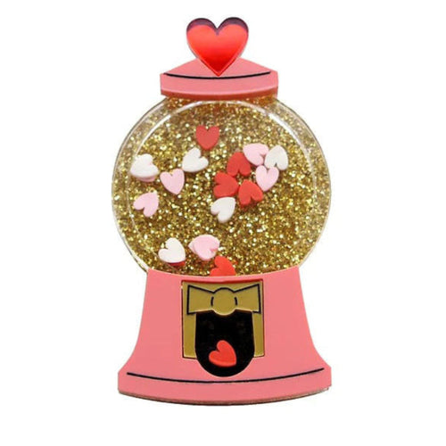 Hearts Vending Brooch by Laliblue