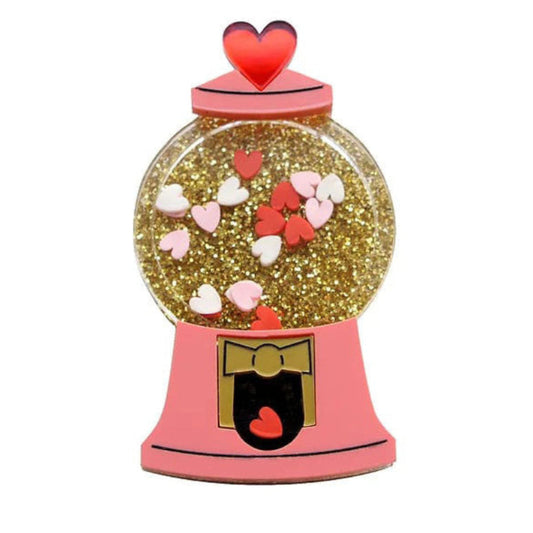 Hearts Vending Brooch by Laliblue